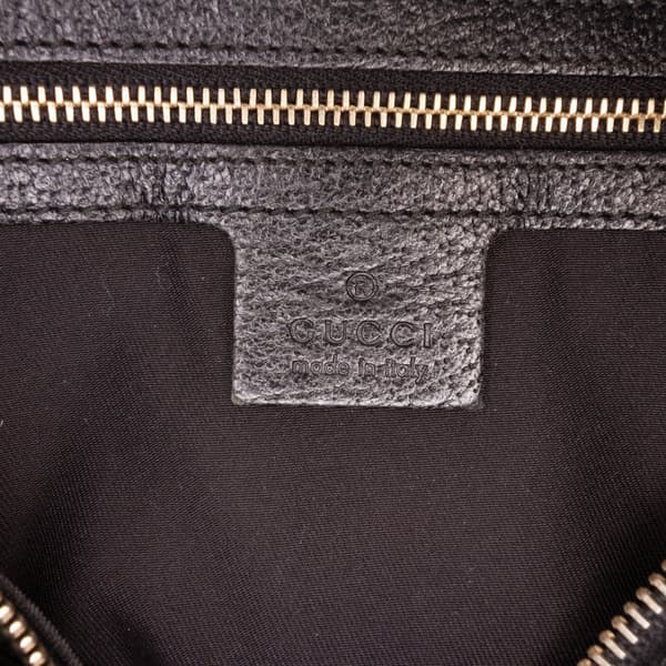 Pre-owned Gucci GG Canvas Charmy Boston Bag Black