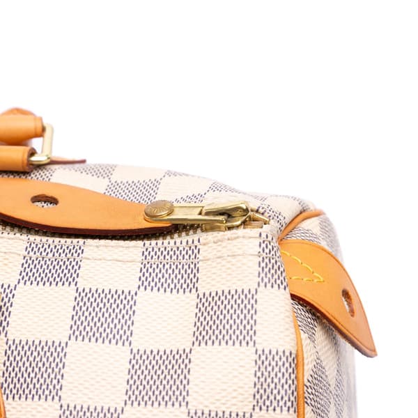 Pre-owned Louis Vuitton Damier Azur Speedy 30 White