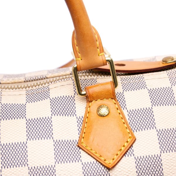 Pre-owned Louis Vuitton Damier Azur Speedy 30 White