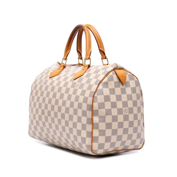 Pre-owned Louis Vuitton Damier Azur Speedy 30 White