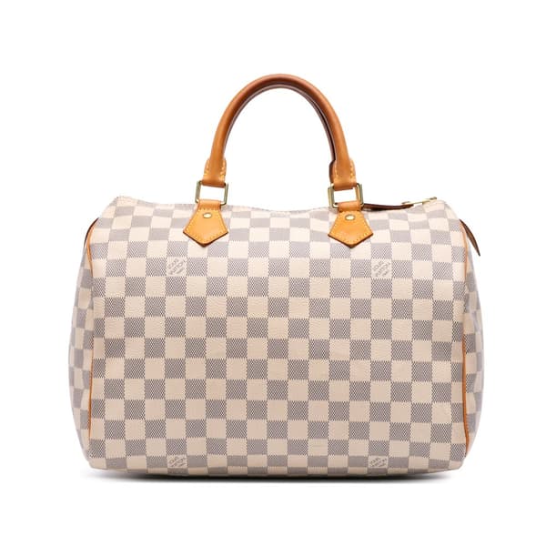 Pre-owned Louis Vuitton Damier Azur Speedy 30 White