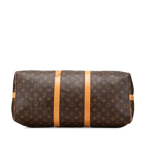 Pre-owned Louis Vuitton Monogram Keepall Bandouliere 50 Brown