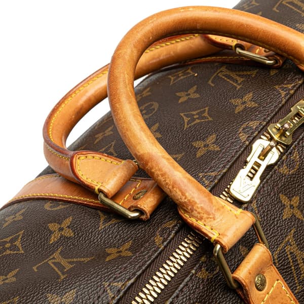 Pre-owned Louis Vuitton Monogram Keepall Bandouliere 50 Brown