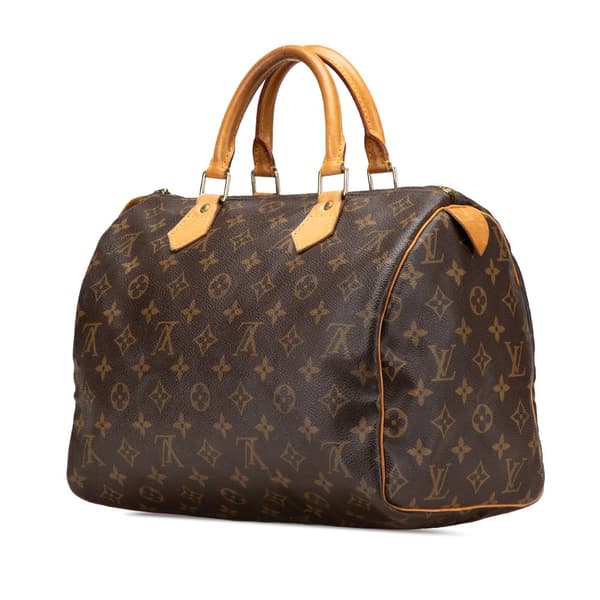 Pre-owned Louis Vuitton Monogram Speedy 30 Brown