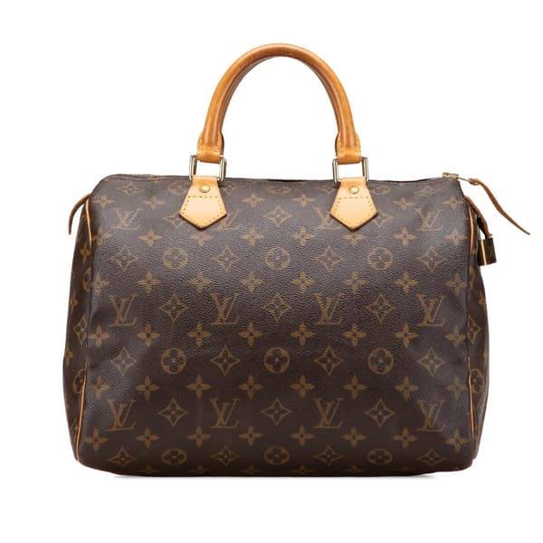 Pre-owned Louis Vuitton Monogram Speedy 30 Brown