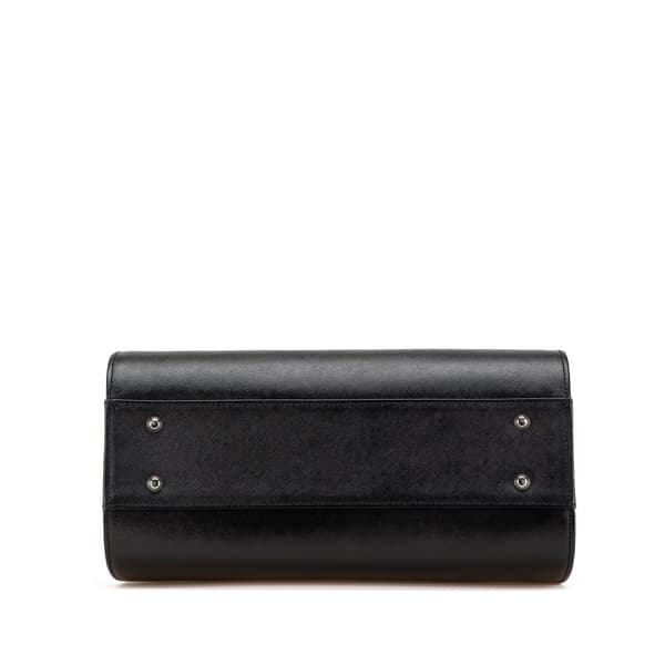 Pre-owned Burberry Leather Boston Bag Black
