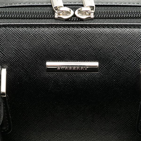 Pre-owned Burberry Leather Boston Bag Black
