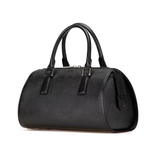 Pre-owned Burberry Leather Boston Bag Black