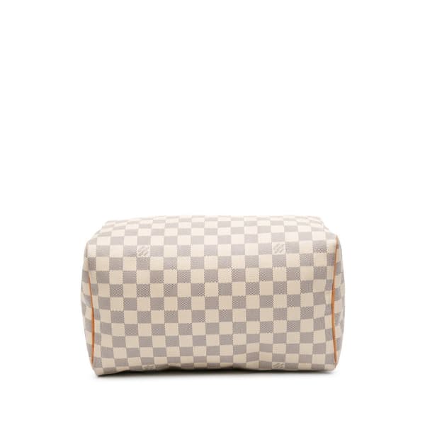 Pre-owned Louis Vuitton Damier Azur Speedy 30 White