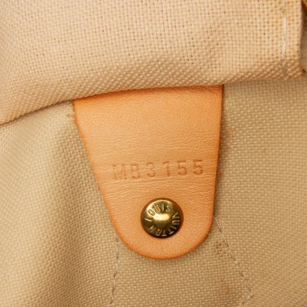 Pre-owned Louis Vuitton Damier Azur Speedy 30 White