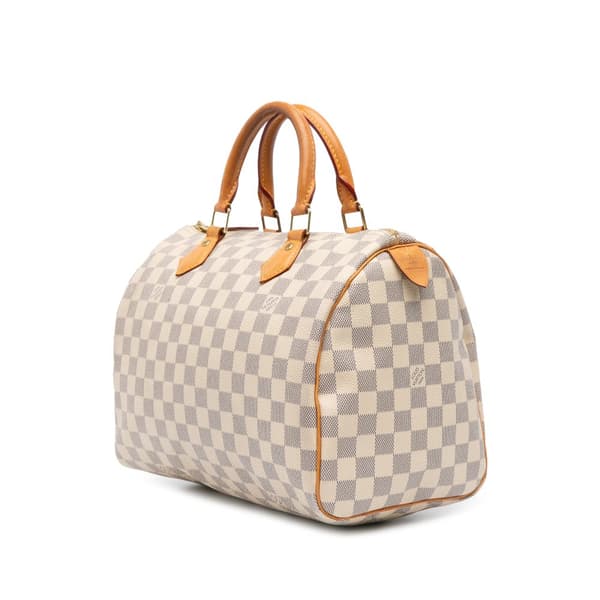 Pre-owned Louis Vuitton Damier Azur Speedy 30 White