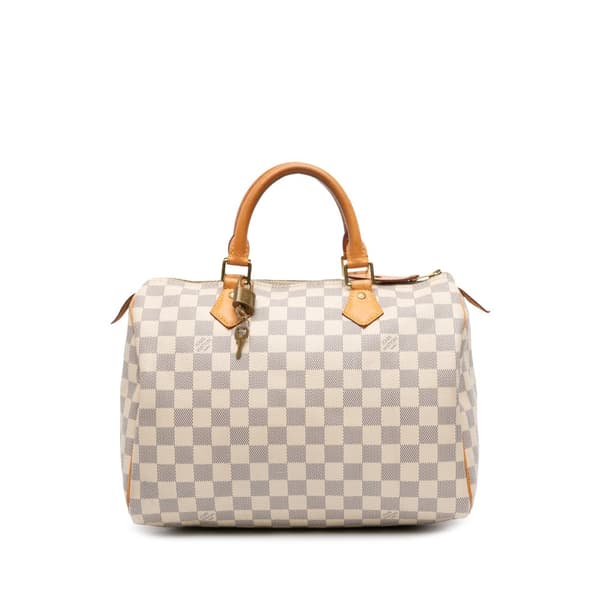 Pre-owned Louis Vuitton Damier Azur Speedy 30 White