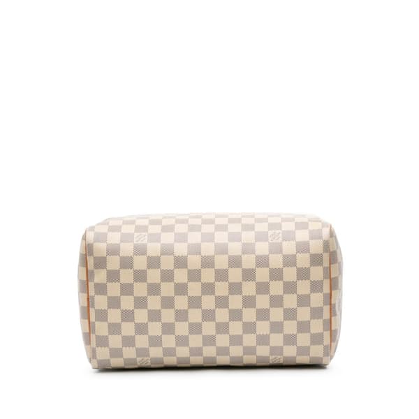 Pre-owned Louis Vuitton Damier Azur Speedy 30 White