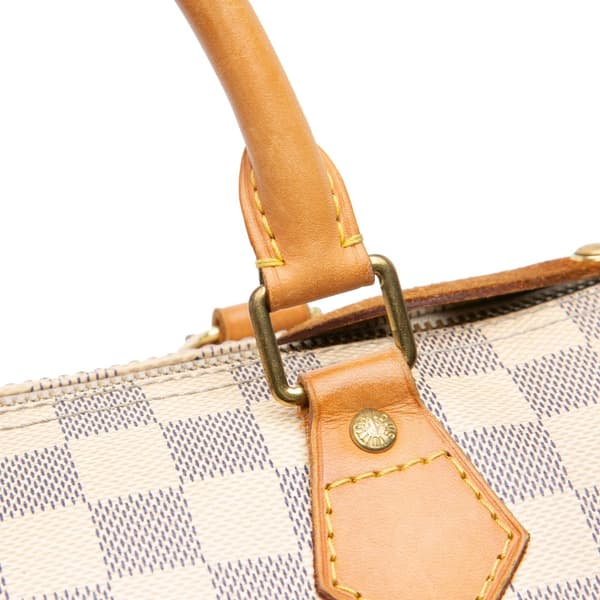 Pre-owned Louis Vuitton Damier Azur Speedy 30 White