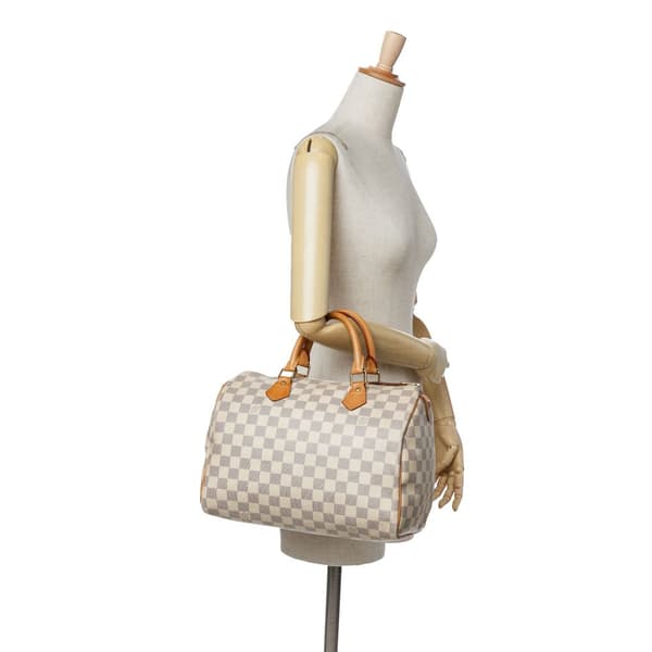 Pre-owned Louis Vuitton Damier Azur Speedy 30 White