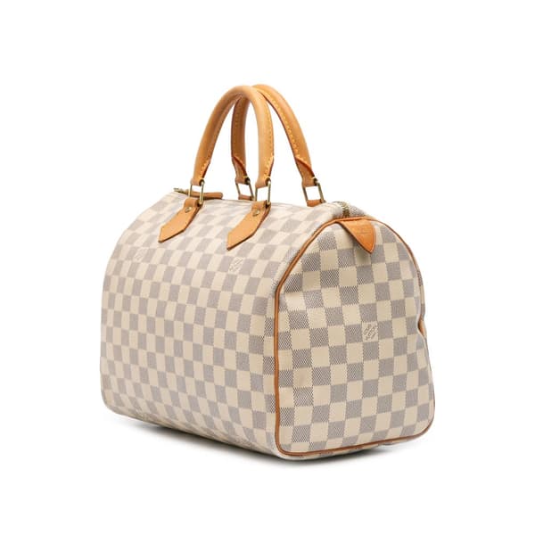 Pre-owned Louis Vuitton Damier Azur Speedy 30 White