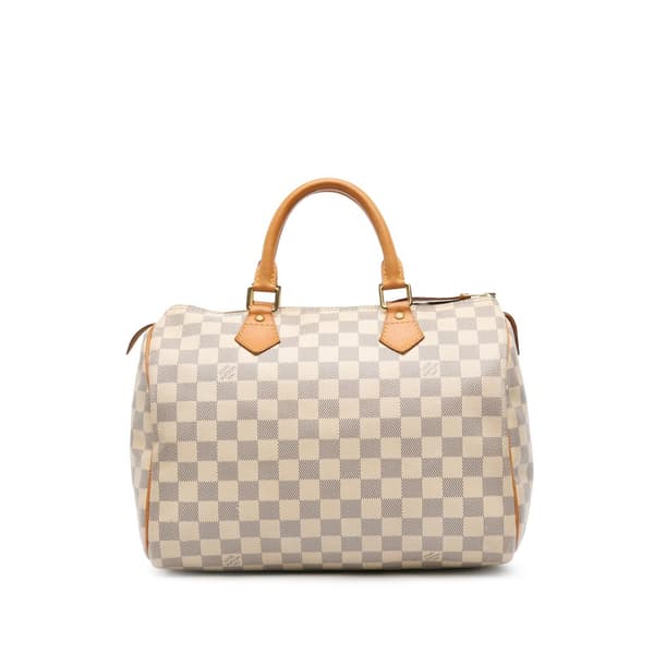 Pre-owned Louis Vuitton Damier Azur Speedy 30 White