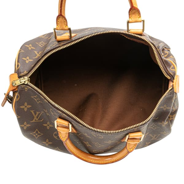 Pre-owned Louis Vuitton Monogram Speedy 30 Brown