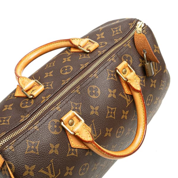 Pre-owned Louis Vuitton Monogram Speedy 30 Brown