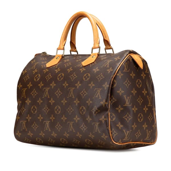 Pre-owned Louis Vuitton Monogram Speedy 30 Brown