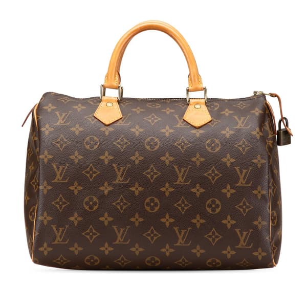 Pre-owned Louis Vuitton Monogram Speedy 30 Brown