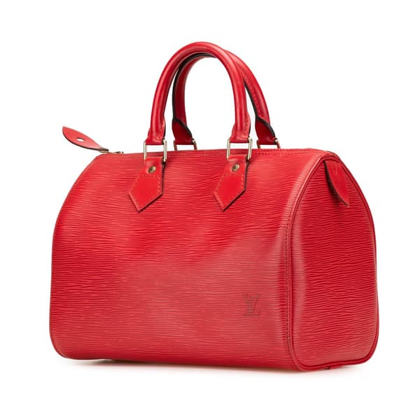 Pre-owned Louis Vuitton Epi Speedy 25 Red