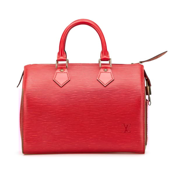 Pre-owned Louis Vuitton Epi Speedy 25 Red