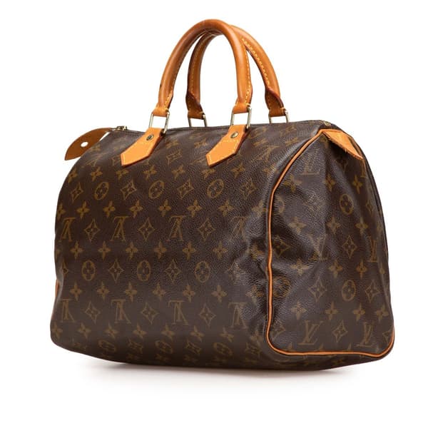 Pre-owned Louis Vuitton Monogram Speedy 30 Brown