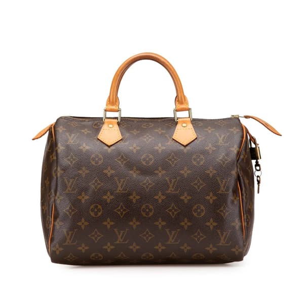 Pre-owned Louis Vuitton Monogram Speedy 30 Brown