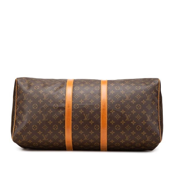 Pre-owned Louis Vuitton Monogram Keepall 55 Brown