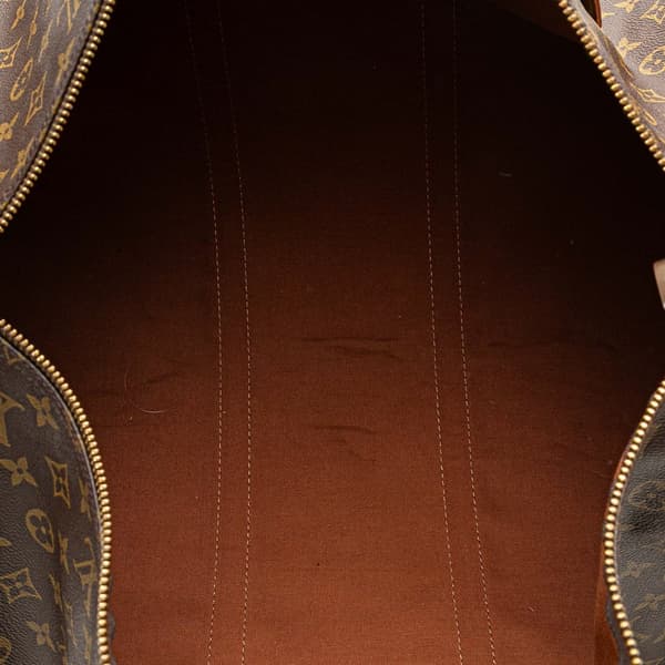 Pre-owned Louis Vuitton Monogram Keepall 55 Brown