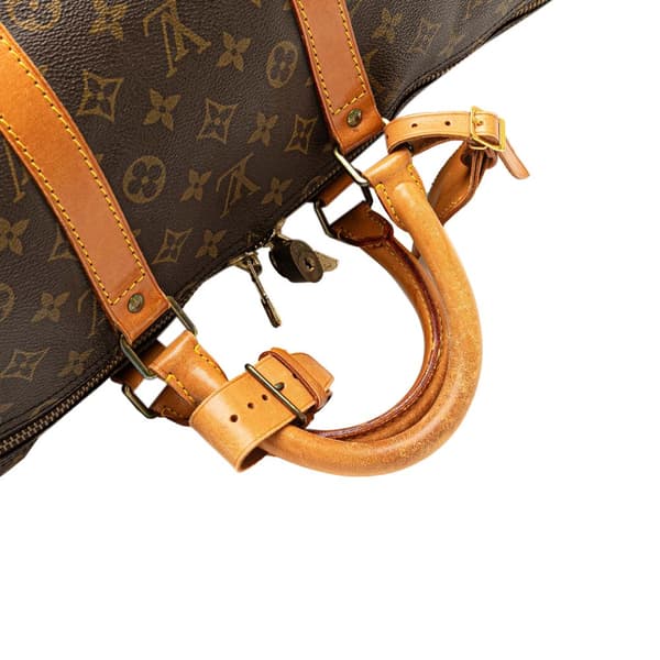 Pre-owned Louis Vuitton Monogram Keepall 55 Brown
