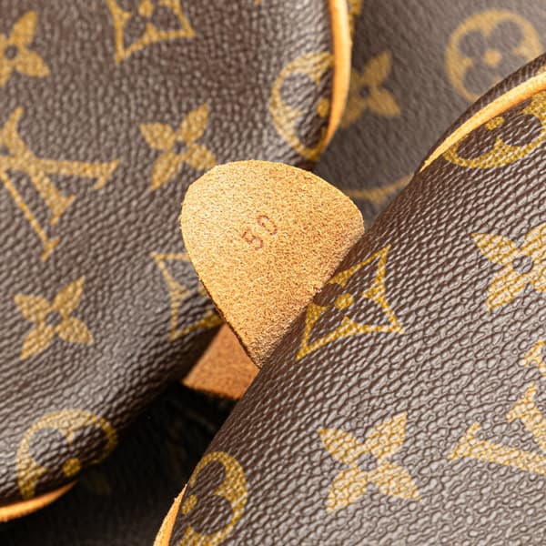 Pre-owned Louis Vuitton Monogram Keepall 50 Brown