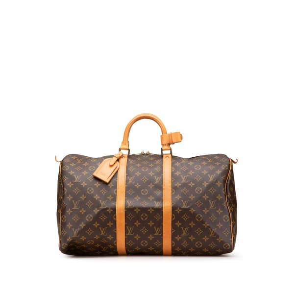 Pre-owned Louis Vuitton Monogram Keepall 50 Brown