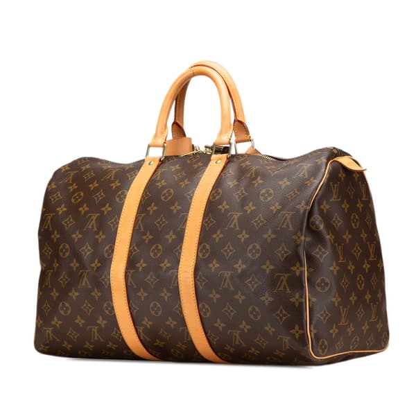 Pre-owned Louis Vuitton Monogram Keepall 45 Brown
