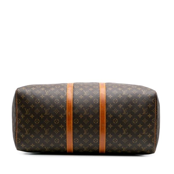 Pre-owned Louis Vuitton Monogram Keepall 55 Brown