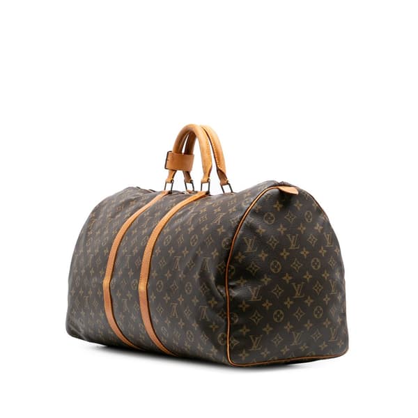 Pre-owned Louis Vuitton Monogram Keepall 55 Brown