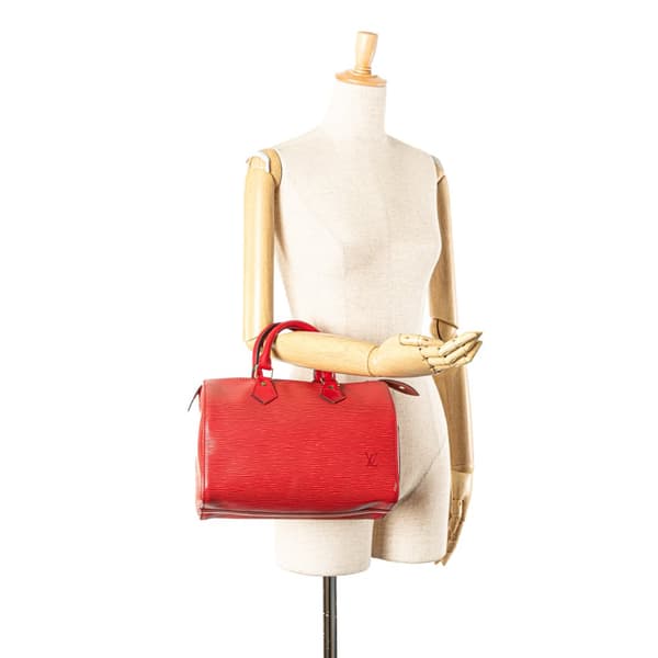 Pre-owned Louis Vuitton Epi Speedy 25 Red