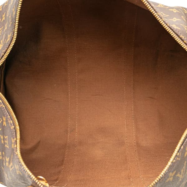 Pre-owned Louis Vuitton Monogram Keepall 50 Brown