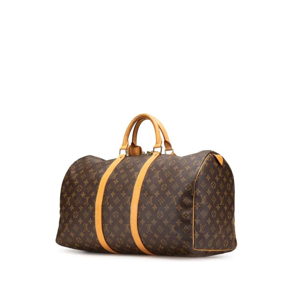 Pre-owned Louis Vuitton Monogram Keepall 50 Brown