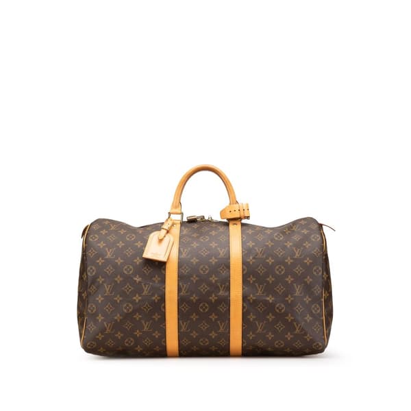 Pre-owned Louis Vuitton Monogram Keepall 50 Brown