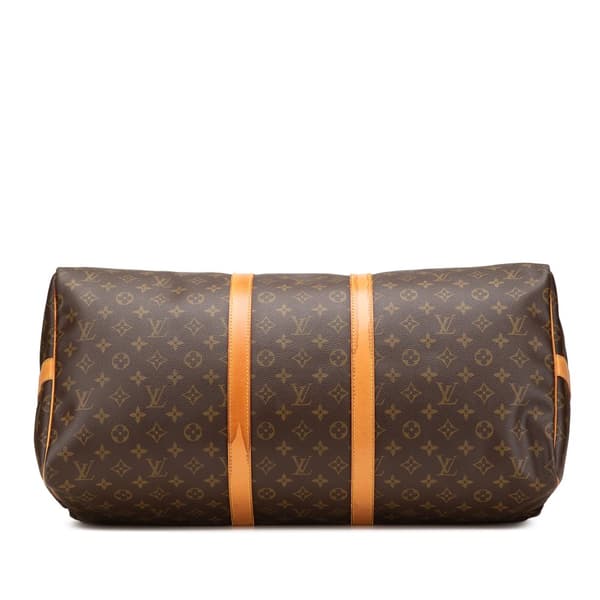 Pre-owned Louis Vuitton Monogram Keepall Bandouliere 55 Brown
