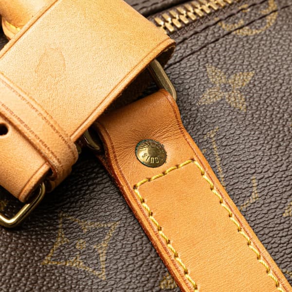 Pre-owned Louis Vuitton Monogram Keepall Bandouliere 55 Brown