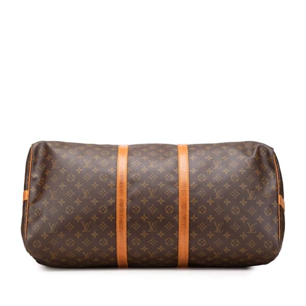 Pre-owned Louis Vuitton Monogram Keepall Bandouliere 60 Brown