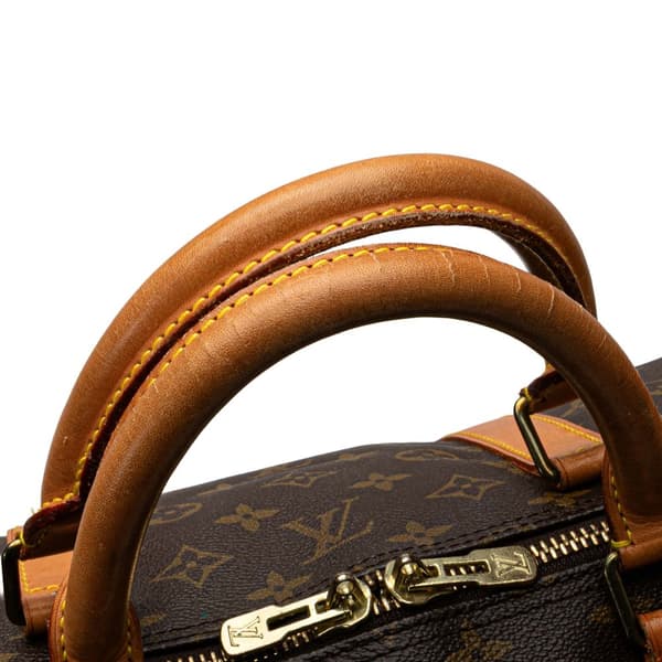 Pre-owned Louis Vuitton Monogram Keepall Bandouliere 60 Brown