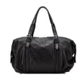 Miniatyrbillede 1 af 10: Pre-owned LOEWE Embossed Leather Canela Boston Bag Black