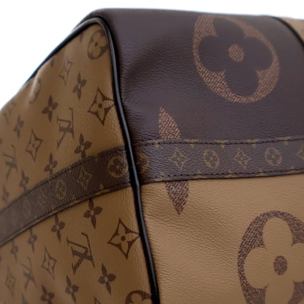 Pre-owned Louis Vuitton Monogram Giant Reverse Keepall Bandouliere 45 Brown
