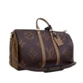 Miniatyrbild 2 av 10: Pre-owned Louis Vuitton Monogram Giant Reverse Keepall Bandouliere 45 Brown