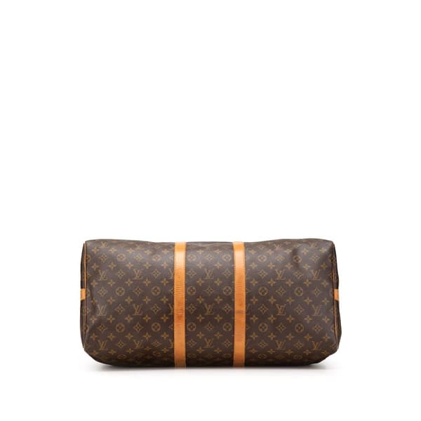 Pre-owned Louis Vuitton Monogram Keepall Bandouliere 55 Brown