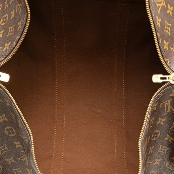 Pre-owned Louis Vuitton Monogram Keepall Bandouliere 55 Brown